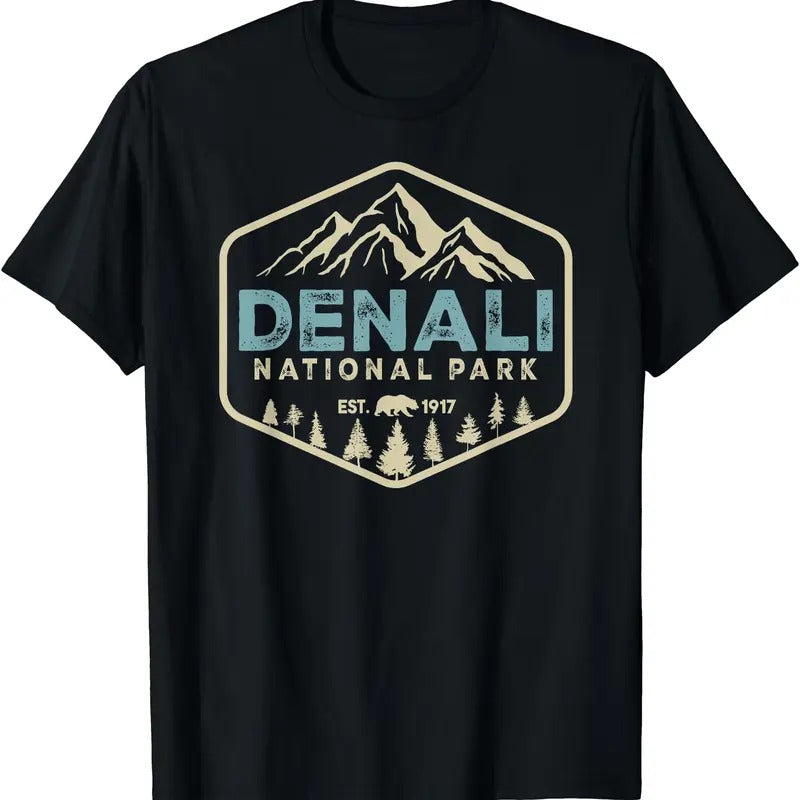 Retro Denali National Park mountains Nature Vintage Hiking T-Shirt Hoodie, Sweatshirt | CiraTrend.com