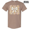Retro Flower Bow Gildan Short Sleeve T-Shirt 'NLB' Hoodie, Sweatshirt | CiraTrend.com