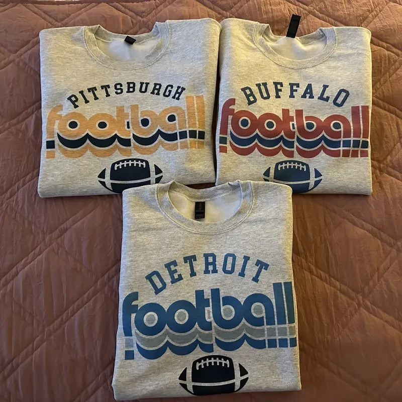 Retro Football Sweatshirt Unisex Football Sweatshirt T-Shirts, Hoodie | CiraTrend.com