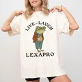 Retro Funny Live Laugh Comfort Colors Shirt, Mental Health Unisex T-shirt, Funny Meme Frog Tee, Sarcastic Women Clothing...