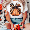 Retro Halloween Coquette Bow Spooky Mama Pumpkin Designs For Tee Shirts Sublimation Designs Trending Cheetah Designs...