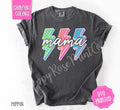 Retro Mama Shirt Comfort Colors,  Women's Graphic Tee  100% US Cotton Oversized Streetwear Top Hoodie, Sweatshirt