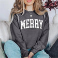 Retro Merry Sweatshirt, Merry Christmas Sweatshirt, Festive Holiday Shirt, Cute Christmas Gift, Unisex Shirt, Gift For...