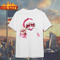 Retro Santa Christmas Blowing Bubble Shirt