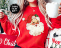 Retro Santa Sweatshirt, Vintage Santa Sweatshirt, Retro Christmas Santa Hoodie, Holiday Clothing Women, Santa Retro Style...