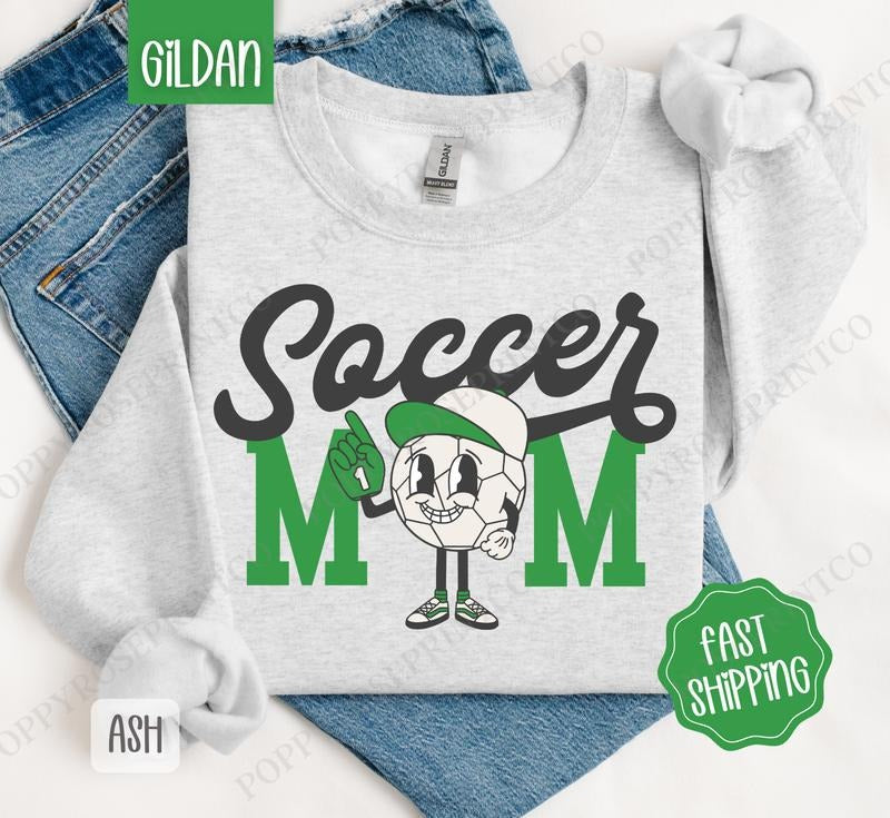 Retro Soccer Mom Sweatshirt, Women's Crewneck, Soccer Mom Women's Sweatshirt T-Shirts, Hoodie | CiraTrend.com