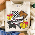 Retro Softball Mama Sweatshirt Softball Coquette Game Day Softball Bow Checker Softball Mom T-Shirts, Hoodie | CiraTrend.com