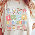 Retro Teacher Shirt, Play Is Learning Teacher Shirt, Back To School Tshirt, Groovy Teacher Shirt, First Day Of School...