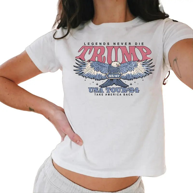 Retro Trump 2024 Election Baby Tee Take America Back Republican Baby Tee Casual Comfort Hoodie, Sweatshirt | CiraTrend.com