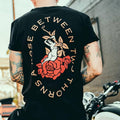 Retro rose girl print short sleeve t-shirt , Music Tee Hoodie, Sweatshirt | CiraTrend.com