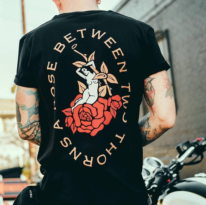 Retro rose girl print short sleeve t-shirt , Music Tee Hoodie, Sweatshirt | CiraTrend.com