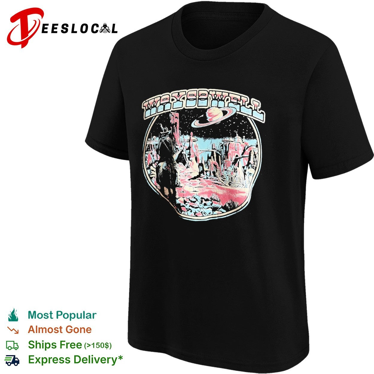 Retro western planet vintage sci-fi landscape shirt