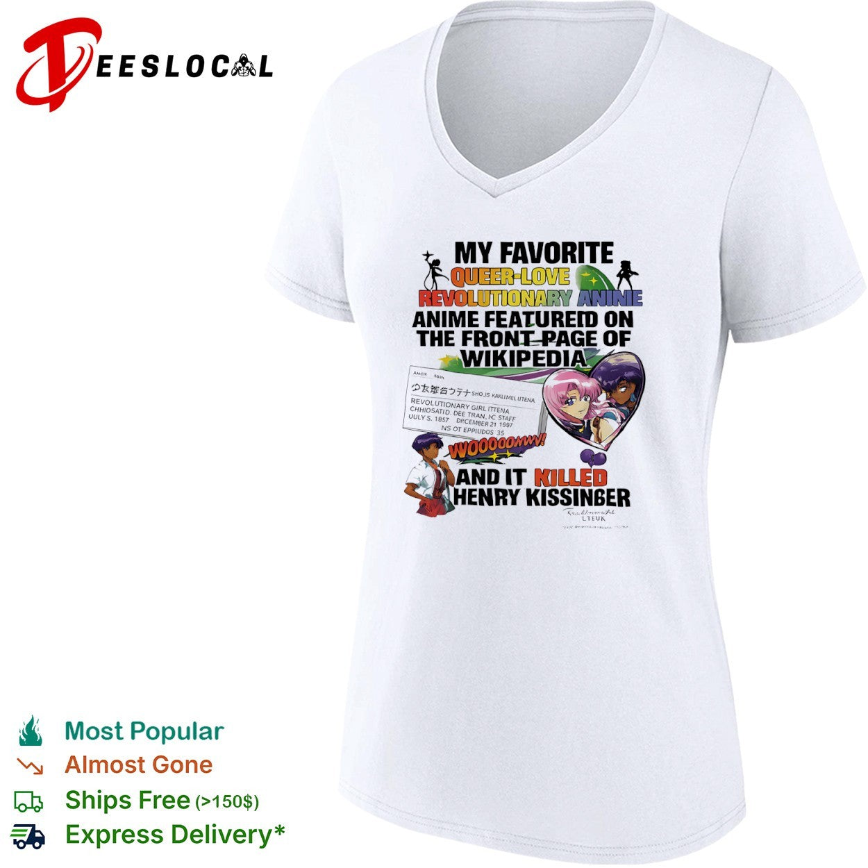 Revolutionary Girl Utena My Favorite Queer Love Anime Featured on Wikipedia shirt
