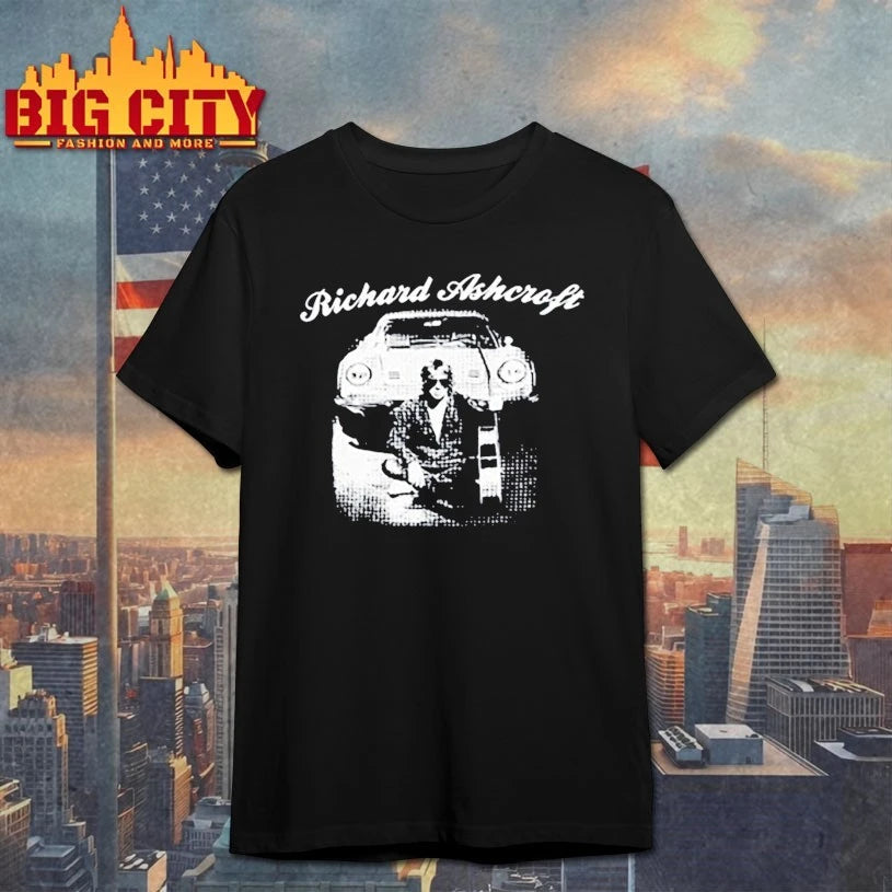 Richard Ashcroft car and guitar shirt