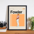 Rickie Fowler Poster, Art 11x14 Minimalist, Helvetica Mid-Century Modern, Golf fans, Sports Office Wall art, sports...