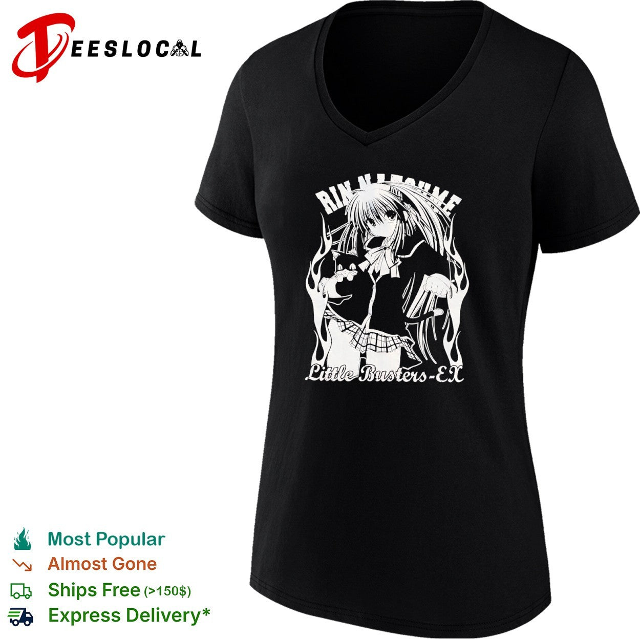 Rin Natsume Little Busters EX anime girl shirt