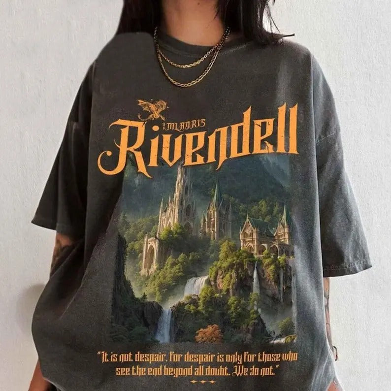Rivendell T-Shirt, Lord of The Rings Shirt, Lotr Shirt, The Fellowship Shirt, Lotr Gift, The Shire Distressed, The...