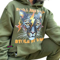 Rock and Roll Stole My Soul Grunge Tiger Matching Sweatpant Set - Unisex Retro Style, Cotton, Edgy Vibes Streetwear...