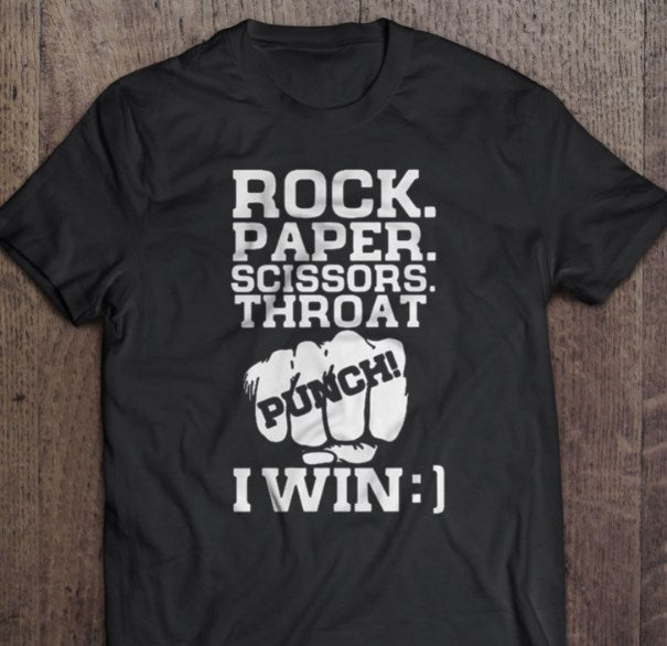 Rock Paper Scissors Throat Punch Shirt