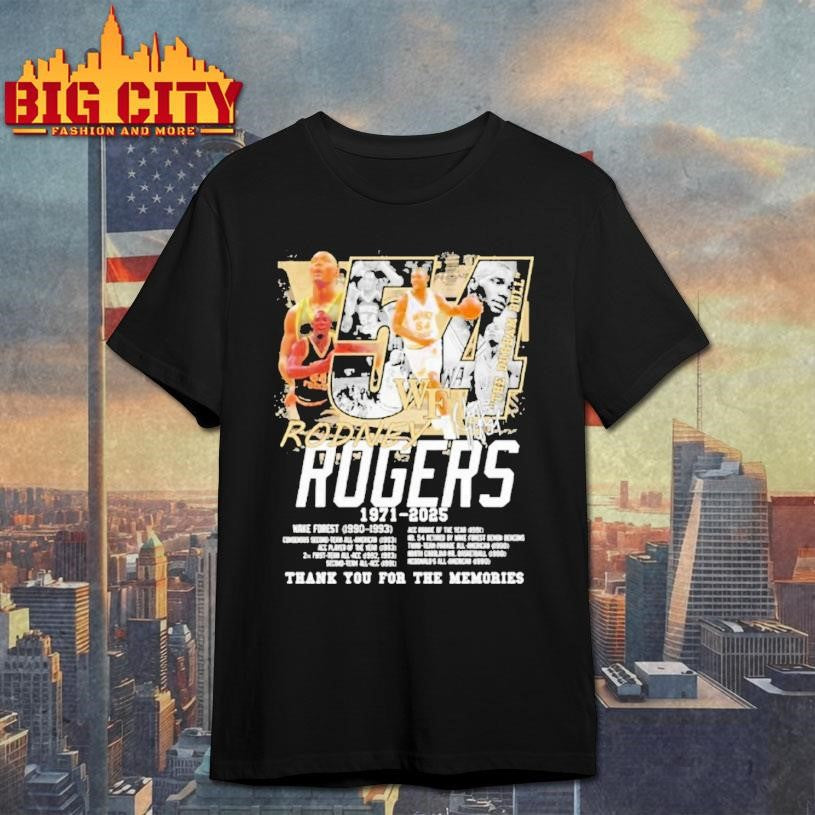 Rodney Rogers Wake Forest 1971 2025 Thank You For The Memories Shirt