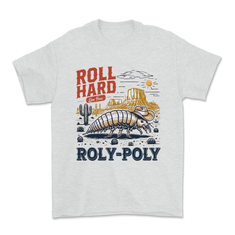 Roly Poly shirt, Isopod Tshirts, vintage Western Rodeo Cowboy T-shirt, Wild West Gift, Insect Tshirt, Funny Weird Crazy...