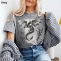 Romantasy Reader Dragon T-Shirt Pressed Wildflowers and Dragons Shirt Retro Design Booktok Merchstyle{n002}2 Hoodie,...