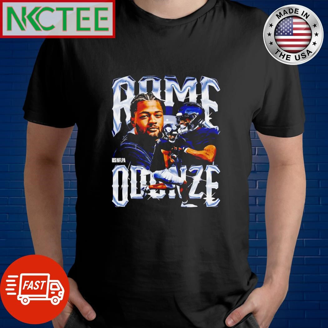 Rome Odunze photo x silver text vintage shirt