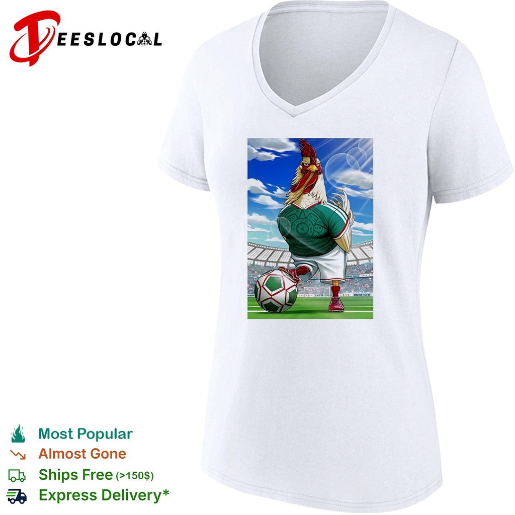 Rooster Fighter Mexican Soccer Fan Athlete Mayan Calendar shirt
