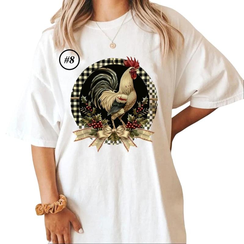 Rooster Watercolor Farm animals Cute Unisex T-shirt Sweatshirt Hoodie Design all #vae 1 Cotton Top | CiraTrend.com