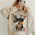 Rottie Mama Sweatshirt ~ Sweatshirt Unisex Apparel Relaxed Fit Printed in the USA Clothing Womenswear Casual and...
