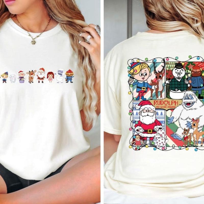Rudolph Red Nosed Christmas Shirt, Misfit Toys Christmas T-shirt, Christmas Movie Tee, Holiday Family Matching Shirt,...