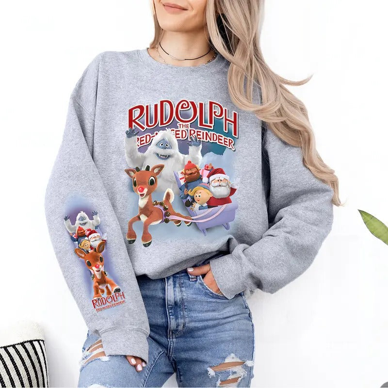 Rudolphs The Red Nosed Reindeer Sweatshirt, Christmas Movie Hoodie, Merry Christmas 2024, Christmas Gifts T-Shirts