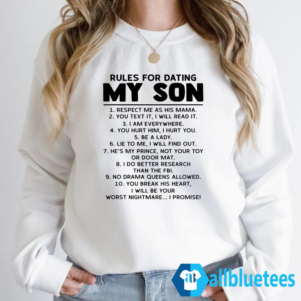 Rules For Dating My Son Shirt