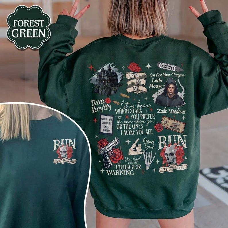 Run Little Mouse Sweatshirt, Haunting Adeline Hoodie, Cat and Mouse Shirt, Dark Romance Merch, Smut Reader, Book Lover...