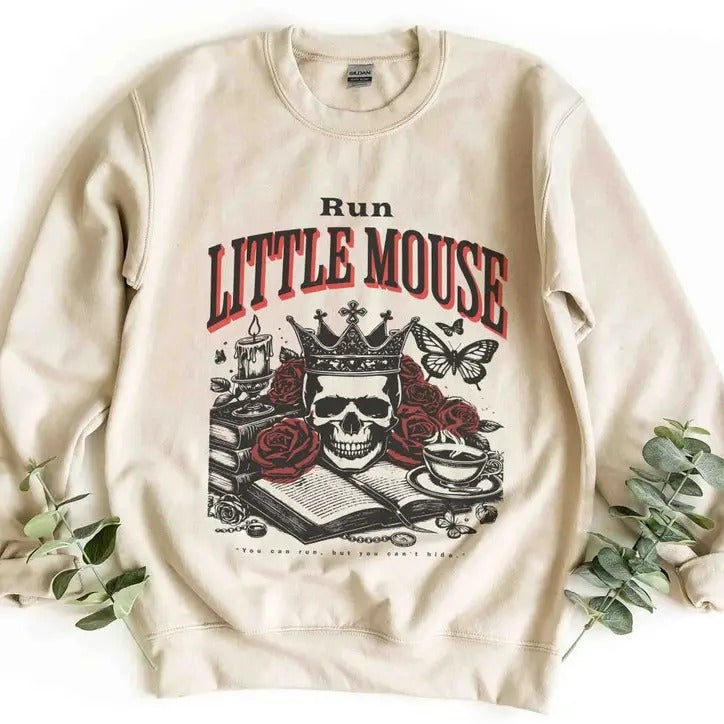 Run Little Mouse Sweatshirt, Haunting Adeline Shirt, Dark Romance Merch, Smut Reader, Women's Book Lover Gift, Rose...