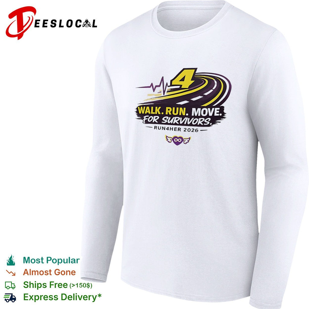 Run4her 2026 walk run move for survivors shirt
