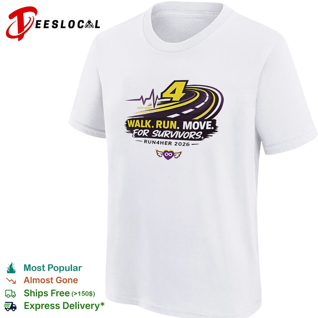 Run4her 2026 walk run move for survivors shirt