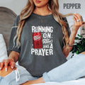 Running On Dr Pepper And A Prayer T-shirt Dr Pepper Inspired Tee Funny Dr Pepper Shirt Trendy Saying Shirt Vintage Dr...