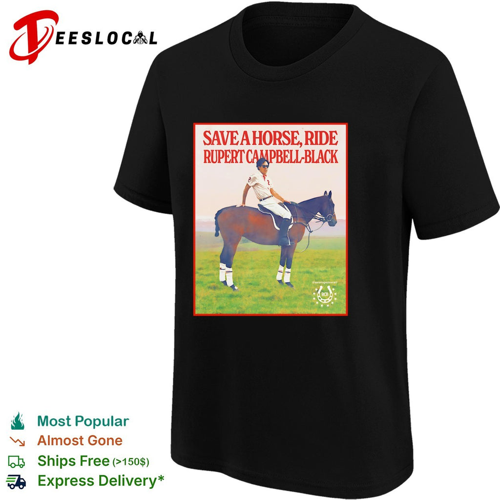 Rupert Campbell Black Rivals TV show save a horse ride polo rider shirt