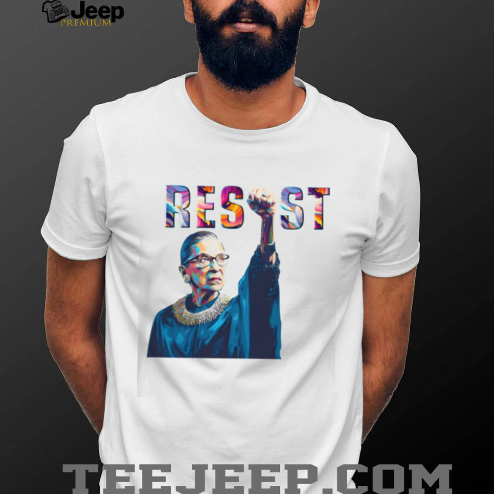 Ruth Bader Ginsburg RBG Resist Colorful Pop Art Tribute T Shirt