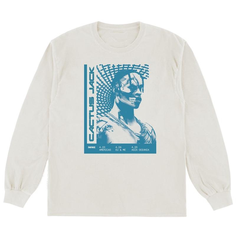 Travis Scott T-3500 Repeat L/S Tee White Hoodie, Sweatshirt | CiraTrend.com