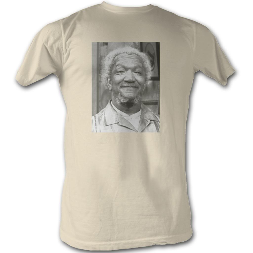 Redd Foxx Mens S/S T-Shirt - Square Picture - Solid Natural Hoodie, Sweatshirt | CiraTrend.com