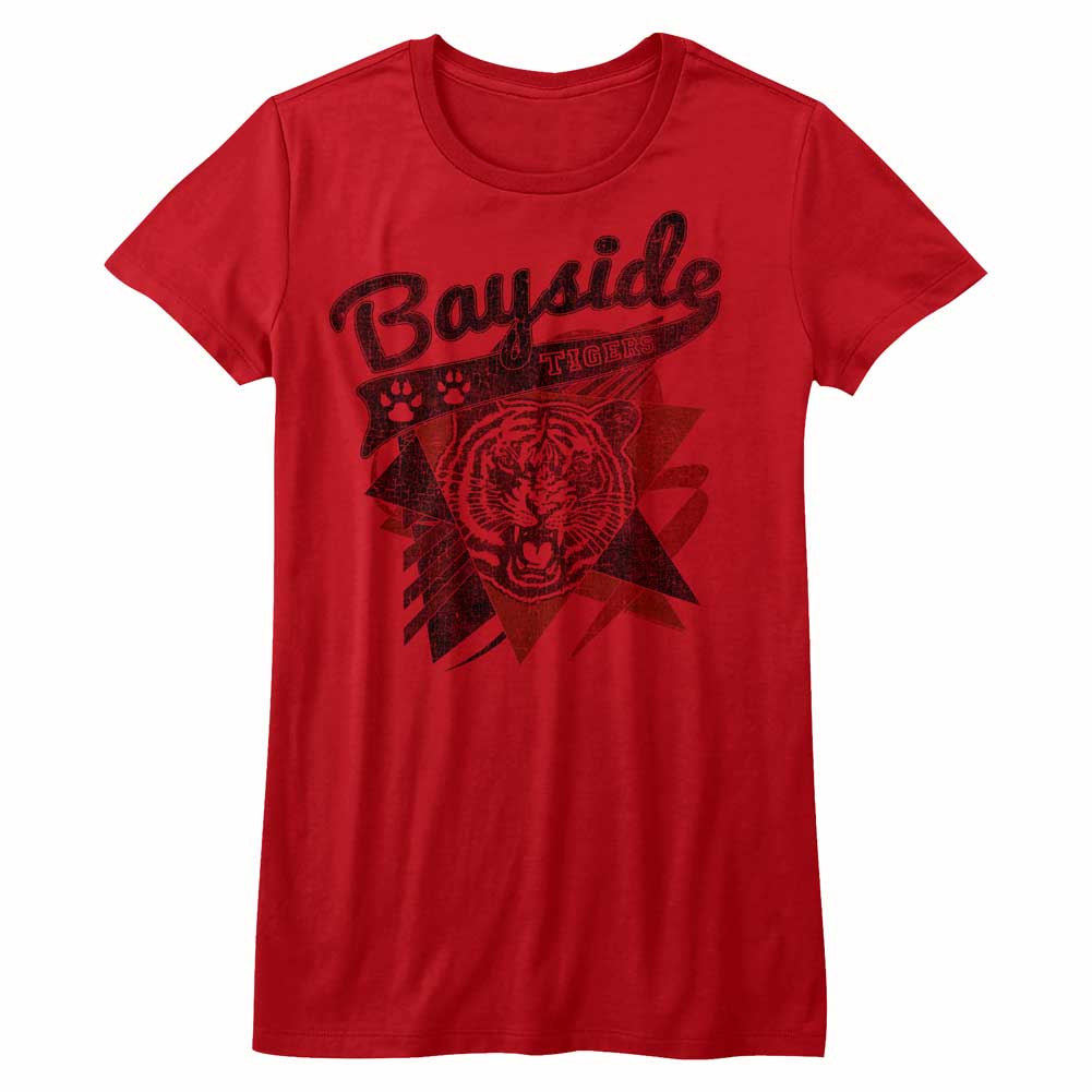 Saved By The Bell Girls Juniors S/S T-Shirt - Sharp Tigers - Heather Red Heather Hoodie, Sweatshirt | CiraTrend.com