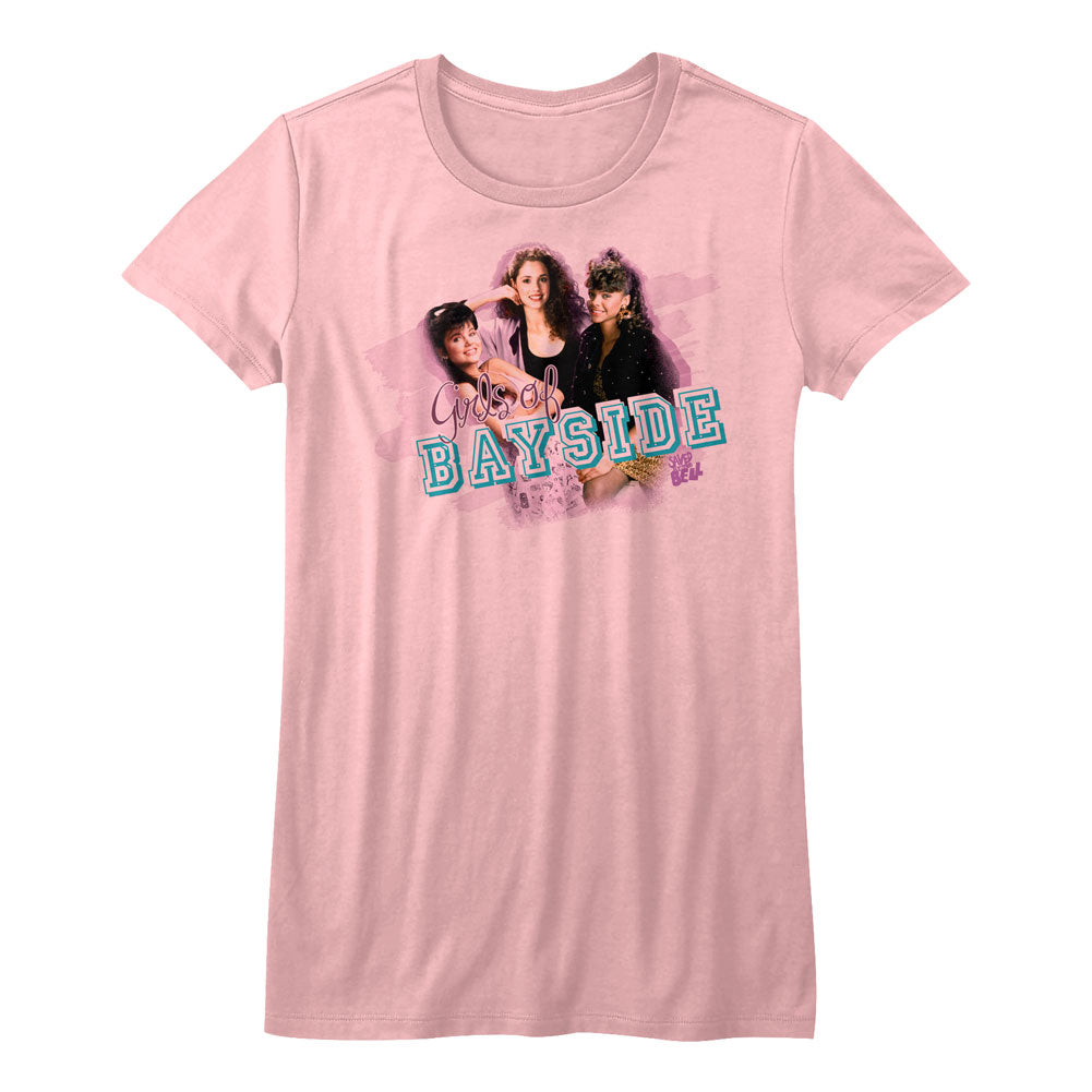 Saved By The Bell Girls Juniors S/S T-Shirt - Girls - Solid Light Pink Hoodie, Sweatshirt | CiraTrend.com