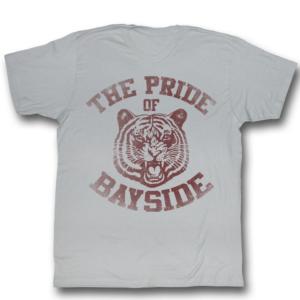 Saved By The Bell Mens S/S T-Shirt - Bayside Fade - Solid Silver Hoodie, Sweatshirt | CiraTrend.com