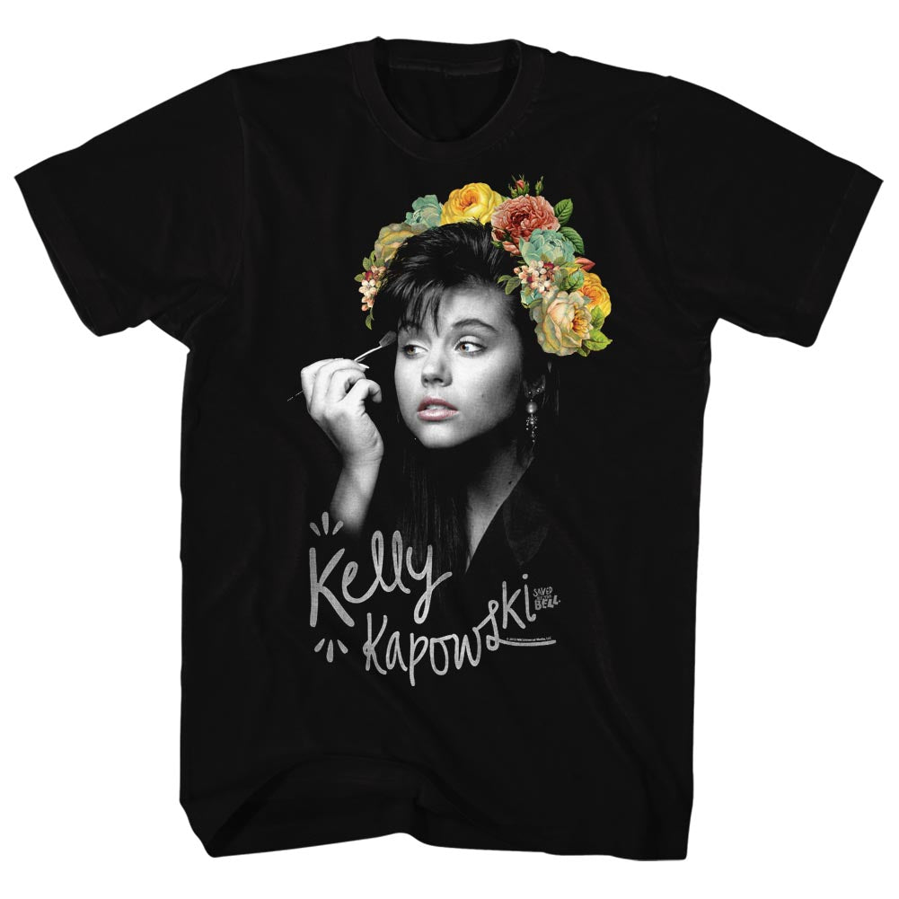 Saved By The Bell Mens S/S T-Shirt - Flower Crown - Solid Black Hoodie, Sweatshirt | CiraTrend.com