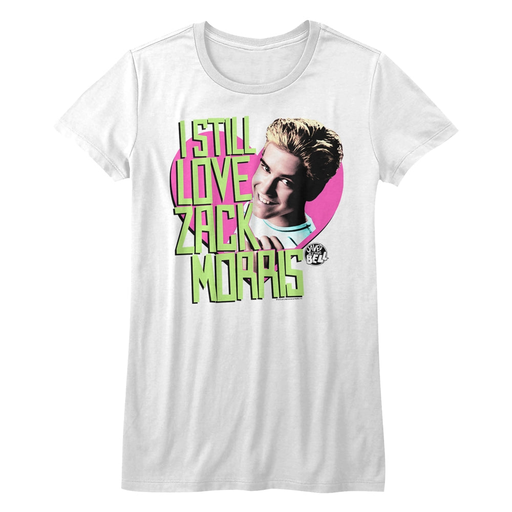 Saved By The Bell Girls Juniors S/S T-Shirt - Always - Solid White Hoodie, Sweatshirt | CiraTrend.com