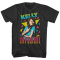 Saved By The Bell Mens S/S T-Shirt - Kelly Triangles - Solid Smoke Hoodie, Sweatshirt | CiraTrend.com