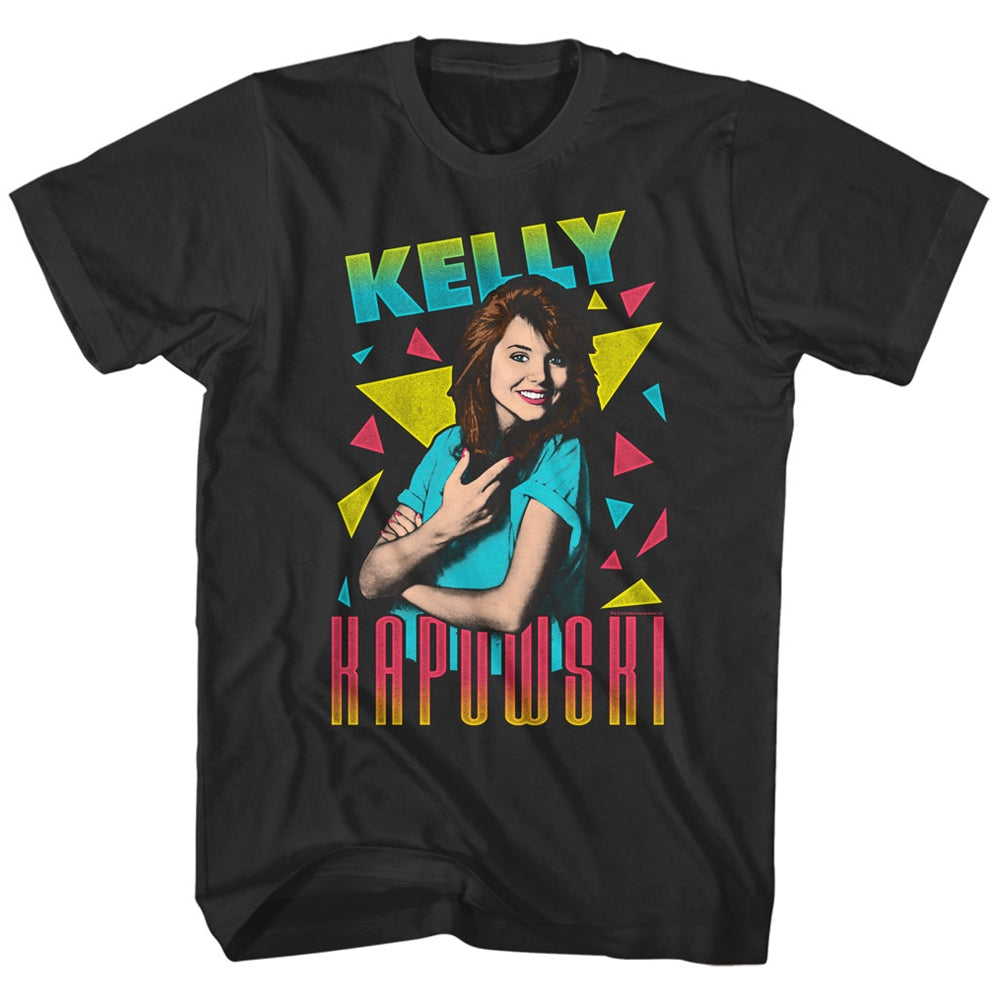 Saved By The Bell Mens S/S T-Shirt - Kelly Triangles - Solid Smoke Hoodie, Sweatshirt | CiraTrend.com