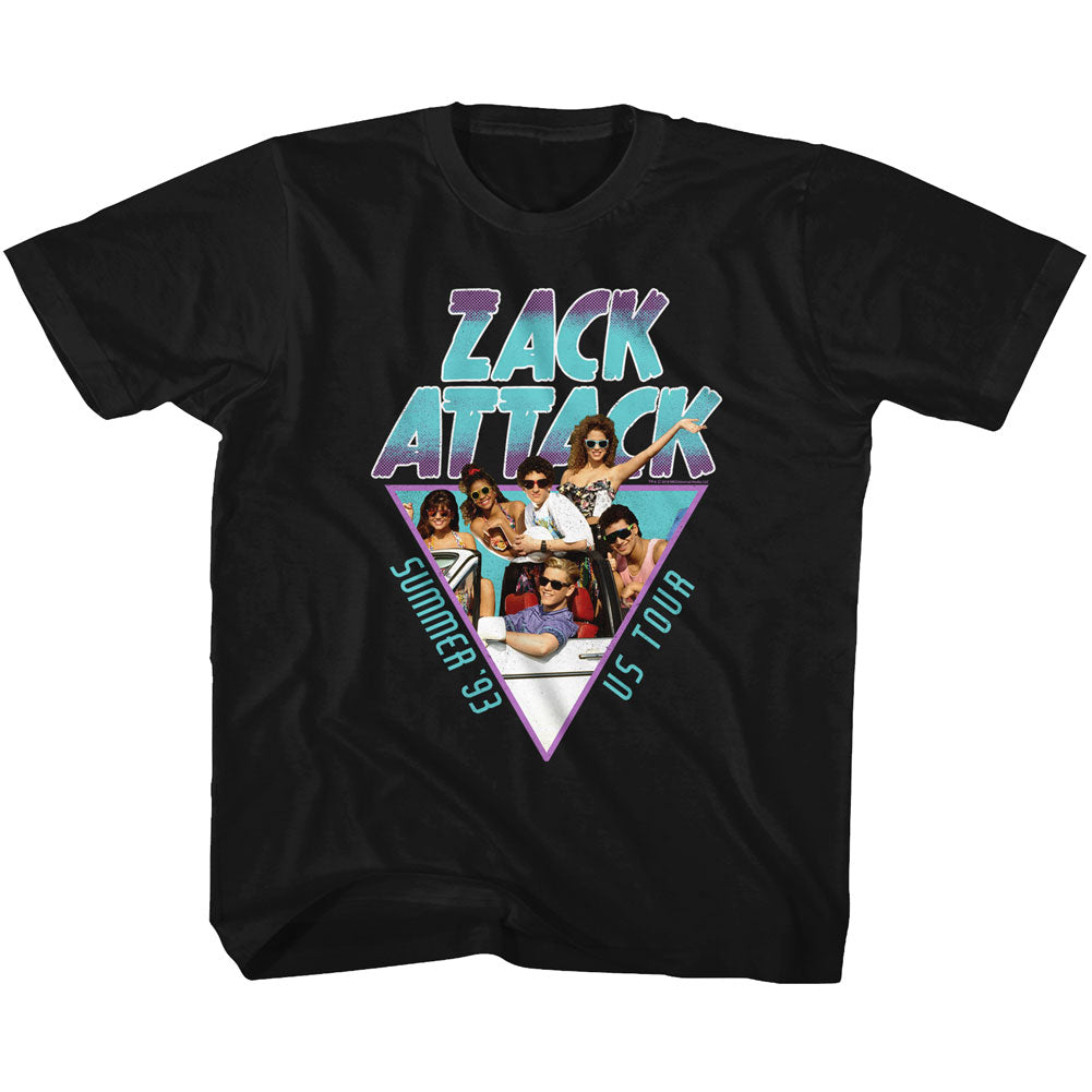 Saved By The Bell Youth S/S T-Shirt - Summer Tour '93 - Solid Black Hoodie, Sweatshirt | CiraTrend.com